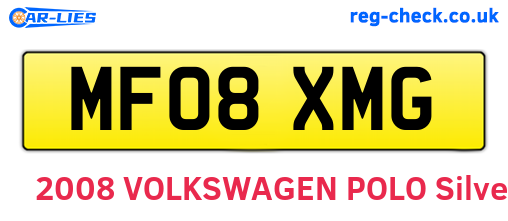 MF08XMG are the vehicle registration plates.