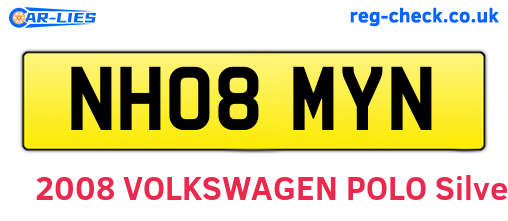 NH08MYN are the vehicle registration plates.