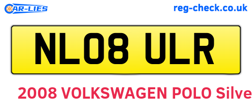 NL08ULR are the vehicle registration plates.
