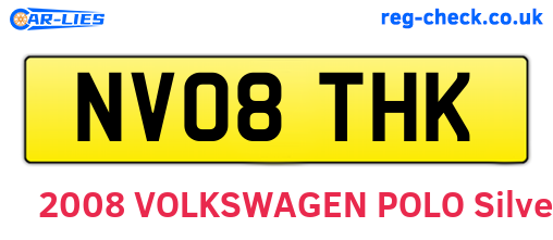 NV08THK are the vehicle registration plates.