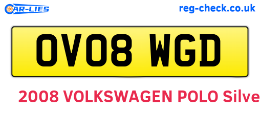 OV08WGD are the vehicle registration plates.