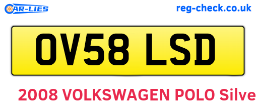 OV58LSD are the vehicle registration plates.