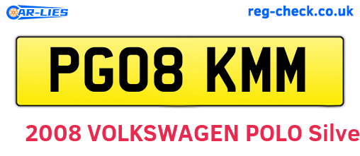 PG08KMM are the vehicle registration plates.