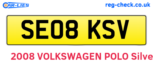 SE08KSV are the vehicle registration plates.