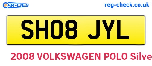 SH08JYL are the vehicle registration plates.