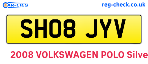 SH08JYV are the vehicle registration plates.