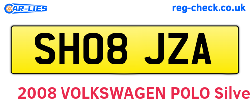 SH08JZA are the vehicle registration plates.