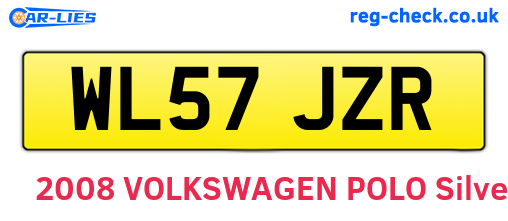 WL57JZR are the vehicle registration plates.