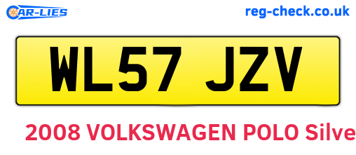 WL57JZV are the vehicle registration plates.
