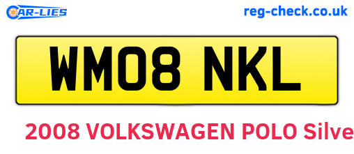 WM08NKL are the vehicle registration plates.
