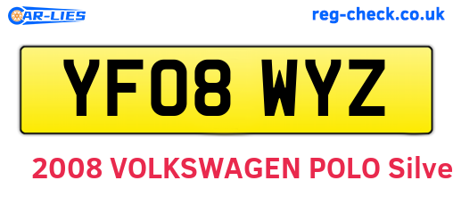 YF08WYZ are the vehicle registration plates.