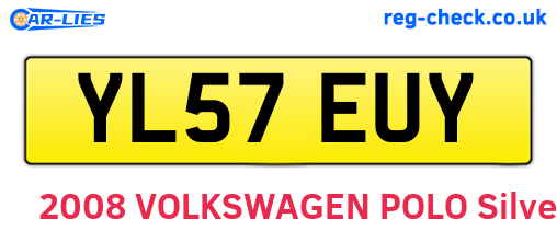 YL57EUY are the vehicle registration plates.