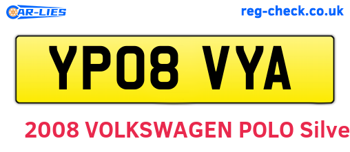 YP08VYA are the vehicle registration plates.