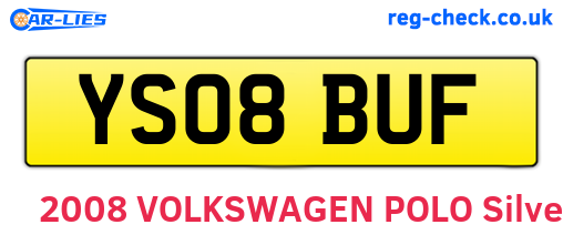 YS08BUF are the vehicle registration plates.