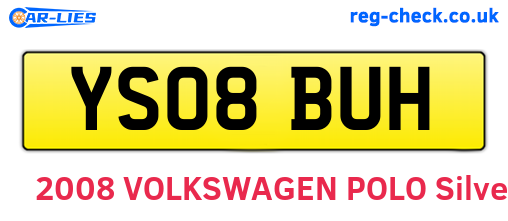 YS08BUH are the vehicle registration plates.