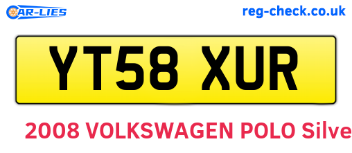 YT58XUR are the vehicle registration plates.