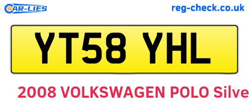 YT58YHL are the vehicle registration plates.