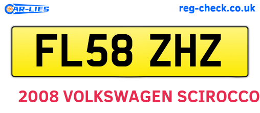 FL58ZHZ are the vehicle registration plates.