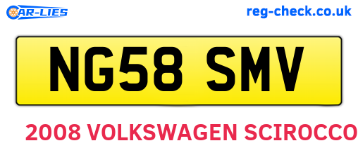 NG58SMV are the vehicle registration plates.