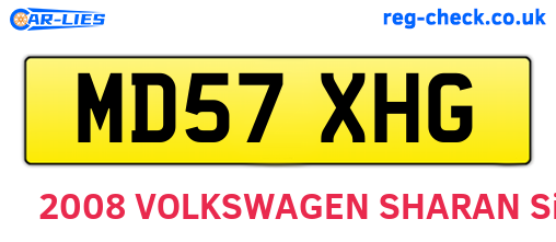 MD57XHG are the vehicle registration plates.