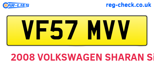 VF57MVV are the vehicle registration plates.
