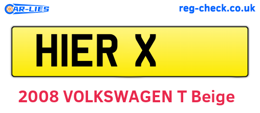 H1ERX are the vehicle registration plates.