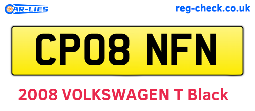 CP08NFN are the vehicle registration plates.