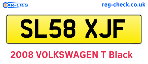 SL58XJF are the vehicle registration plates.