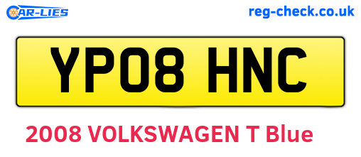 YP08HNC are the vehicle registration plates.