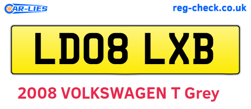 LD08LXB are the vehicle registration plates.