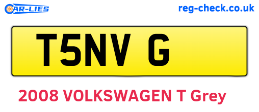 T5NVG are the vehicle registration plates.