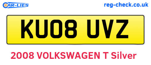 KU08UVZ are the vehicle registration plates.