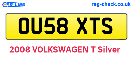 OU58XTS are the vehicle registration plates.