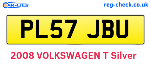 PL57JBU are the vehicle registration plates.