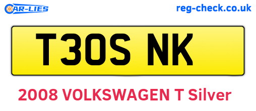 T30SNK are the vehicle registration plates.