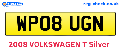WP08UGN are the vehicle registration plates.