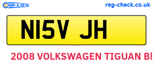N15VJH are the vehicle registration plates.