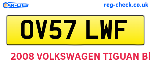 OV57LWF are the vehicle registration plates.