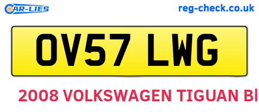 OV57LWG are the vehicle registration plates.