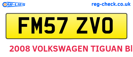 FM57ZVO are the vehicle registration plates.