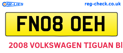 FN08OEH are the vehicle registration plates.