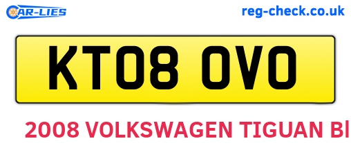 KT08OVO are the vehicle registration plates.