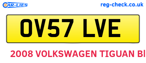 OV57LVE are the vehicle registration plates.