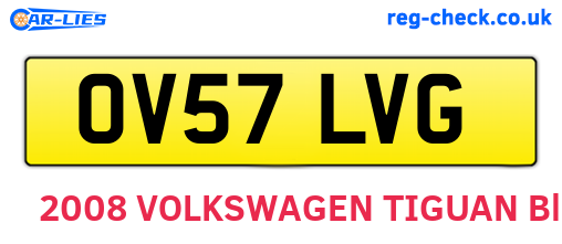 OV57LVG are the vehicle registration plates.