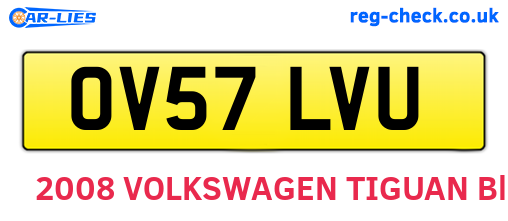 OV57LVU are the vehicle registration plates.