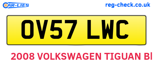 OV57LWC are the vehicle registration plates.
