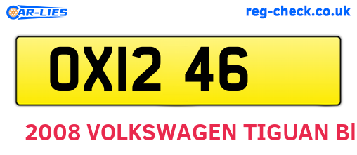 OXI246 are the vehicle registration plates.