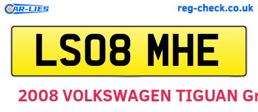 LS08MHE are the vehicle registration plates.