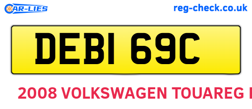 DEB169C are the vehicle registration plates.