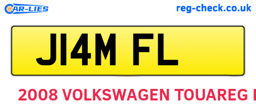 J14MFL are the vehicle registration plates.